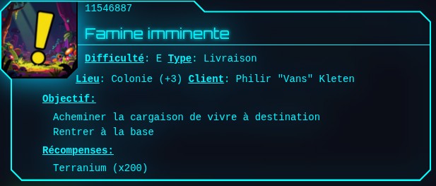 Carte de mission "Famille Imminente"