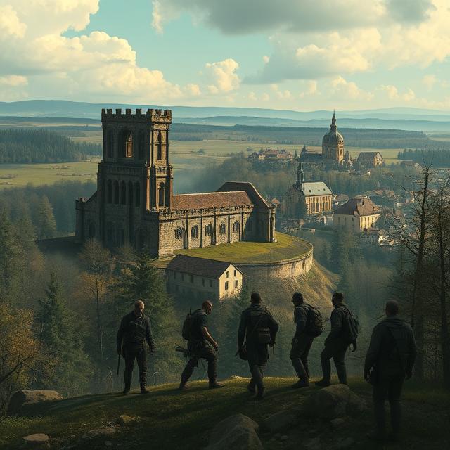 Le groupe d'aventurier arrivant à proximité de Cluny